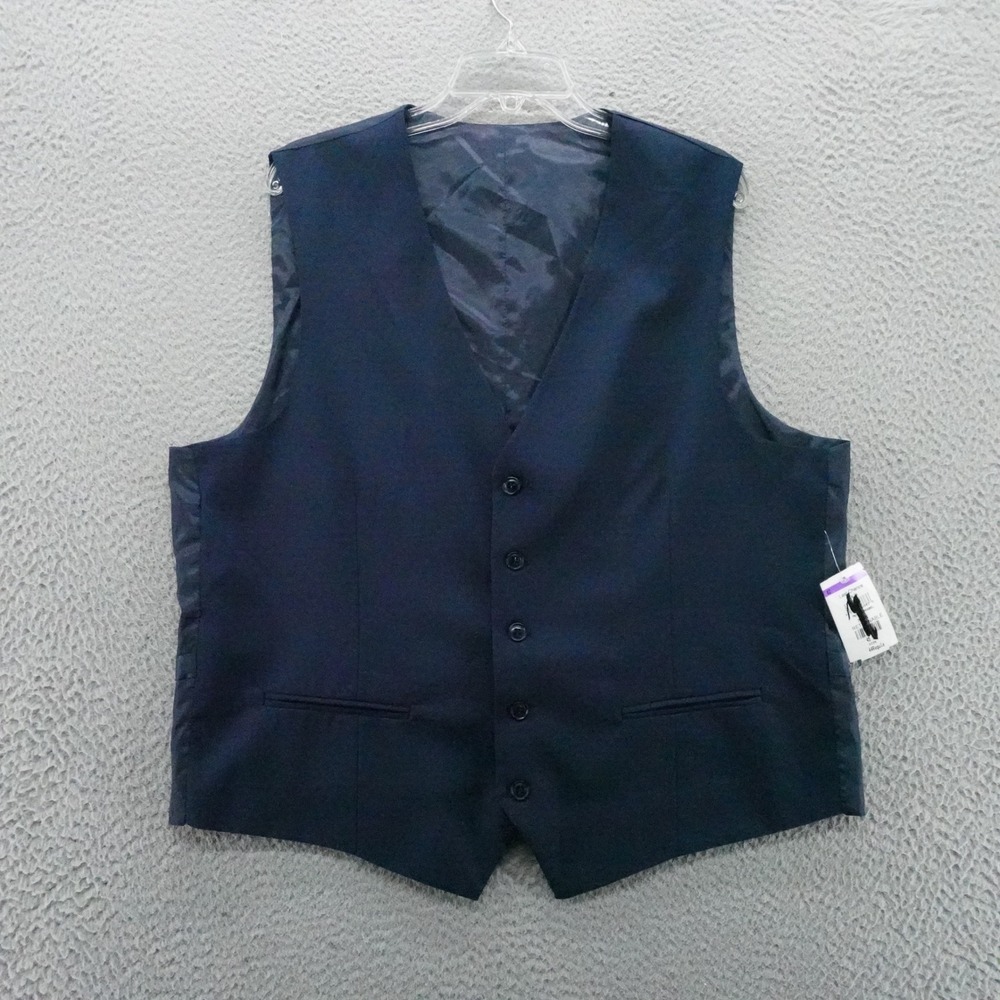 Gino Vitale Mens Navy Blue Formal Suit Vest Waistcoat Size 44 Regular NEW *